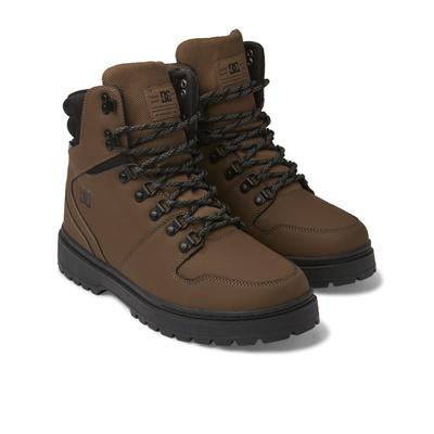Stiefel DC SHOES "Peary Tr", Herren, Gr. 11, braun (braun, schwarz), Obermaterial: Leder (Kuh) / Futter: Textil / Außensohle: Gummi., Schuhe Stiefel