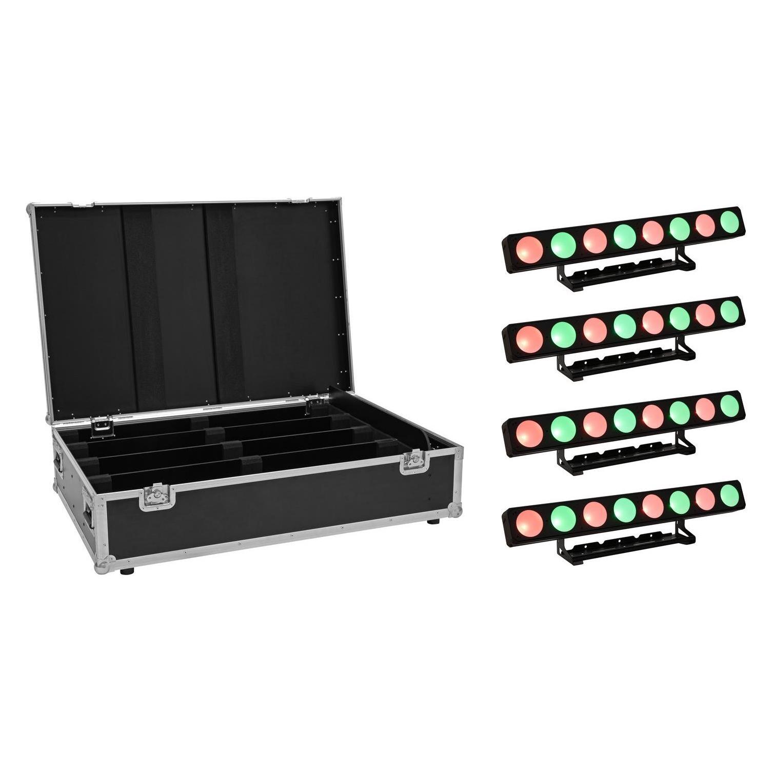 Eurolite Set 4x LED PMB-8 COB QCL 30W Leiste + Case (30 W, LED) (20000995)