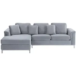 4-SITZER-ECKSOFA Polyester Grau linksseitig Oslo