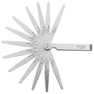 Helios-Preisser Fühlerlehre 0606127, aus Federstahl, 0,05 bis 1 mm Messbereich, 13 Blatt
