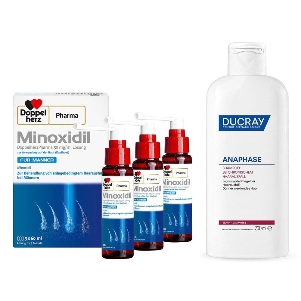 Minoxidil Doppelherz Männer Lösung (3x60ml) + Anaphase Shampoo 08107519