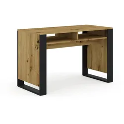 SCHREIBTISCH Gani Holz und Mattschwarz