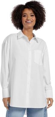 Masseys Everyday Button-Down Casual in White, Size Medium, Cotton