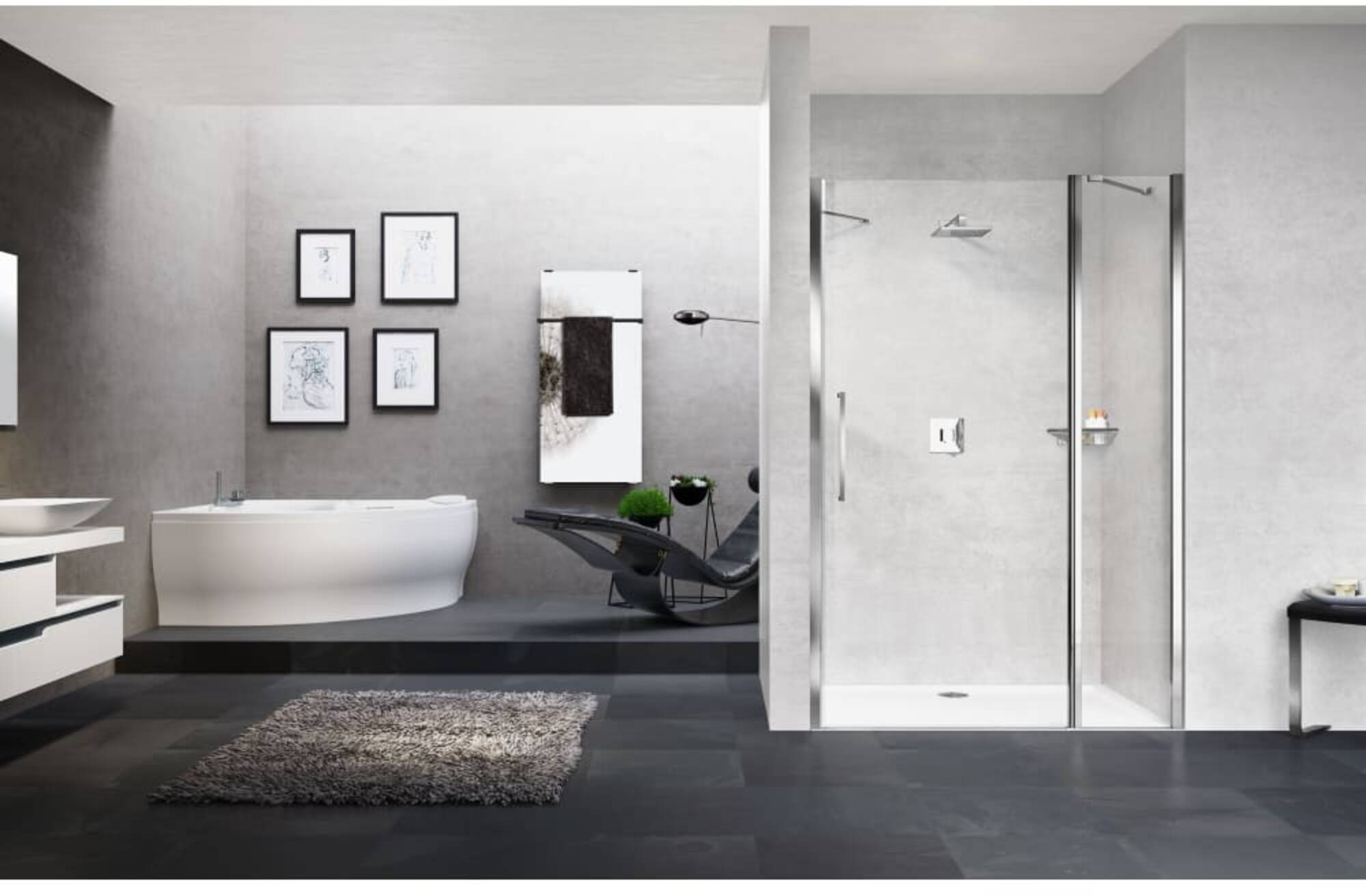 Novellini Young Drehtür für Nische 97-101x200 cm klares Glas Mattchrom