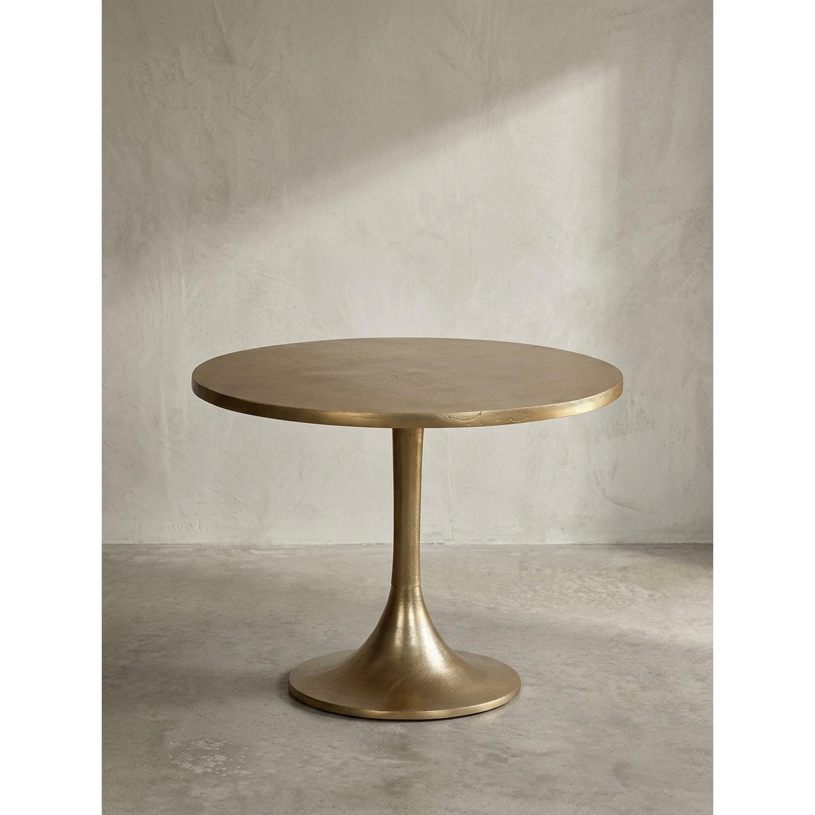 Couchtisch Klein Gold Metall Rund 60x60x46,5 cm Modern