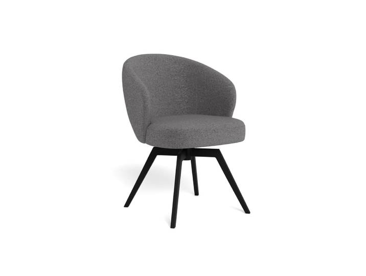 Chaise avec base pivotante à 360 degrés gris