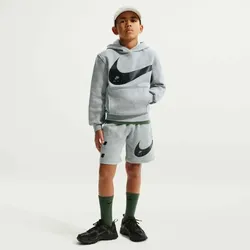 Nike Sportswear Club Big Kids' Hood Hoodie Kinder - dk grey heath