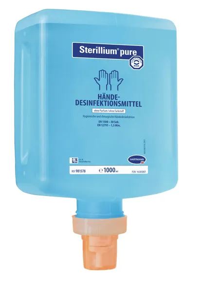 Paul Hartmann AG Sterillium pure Händedesinfektionsmittel 1000 ml Cleansafe Flasche 9815780