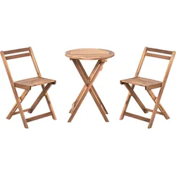BISTRO-SET klappbar Akazienholz Braun Sacile