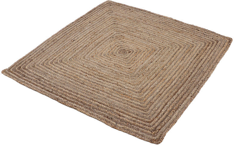 Carpetfine Nele Jute Rug Taupe Square 120 cm