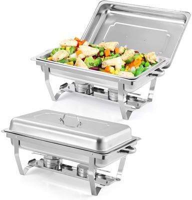 Garvee 8 Qt Stainless Steel Chafing Dishes for Buffet