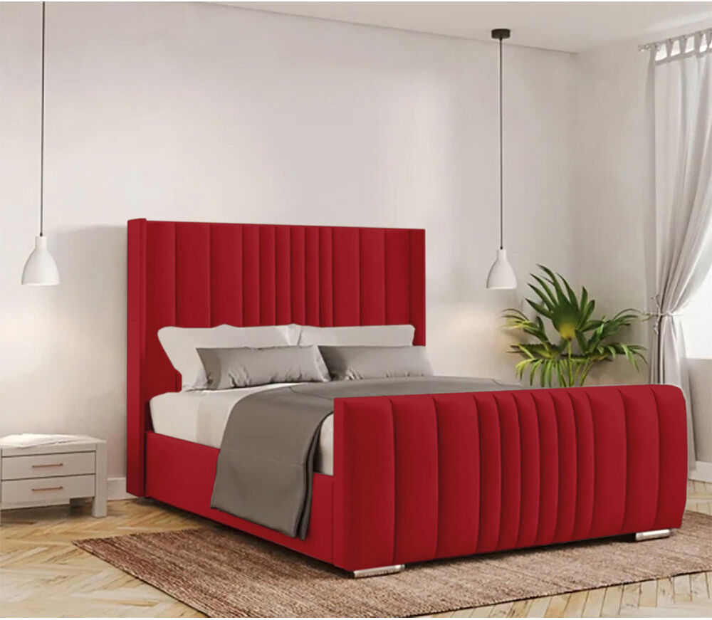 Fairmont Park Schwamm Upholstered Bed Frame Red Double (4'6)