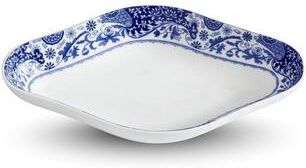 "Spode Blue Italian Brocato Diamond Dish - 8.5"" x 5.5"" H"