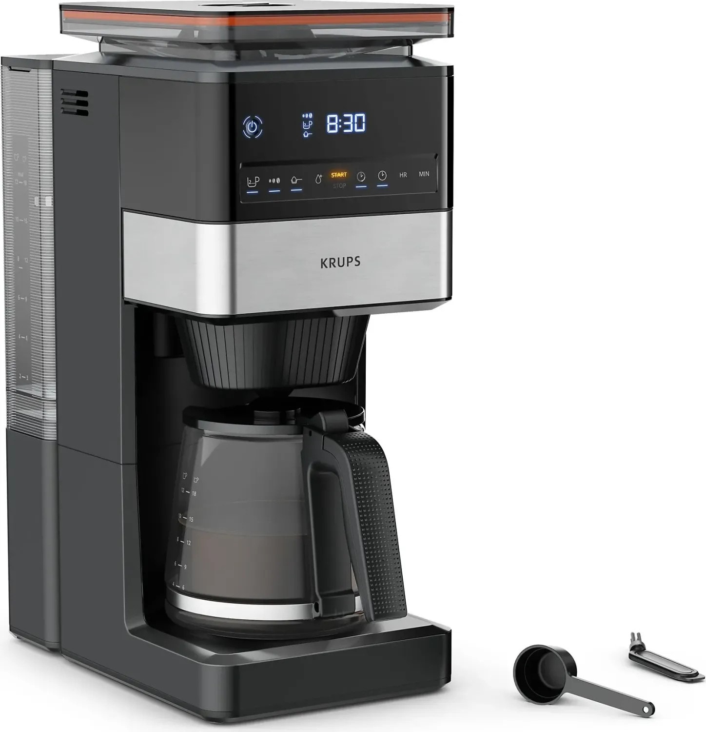 Krups KM 8328 Grind Aroma Kaffee-Maschine mit Mahlwerk Schwarz 10-15 Tassen KM8428