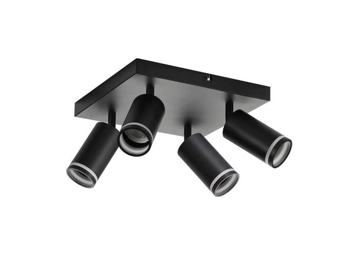 ZMH Strahler Fesselnd 4-flammig 25/25/17 cm, Schwarz, Metall, Gu10, 8.3x8.5x8.3 cm, Lampen & Leuchten, Innenbeleuchtung, Spots & Strahler, Deckenspots