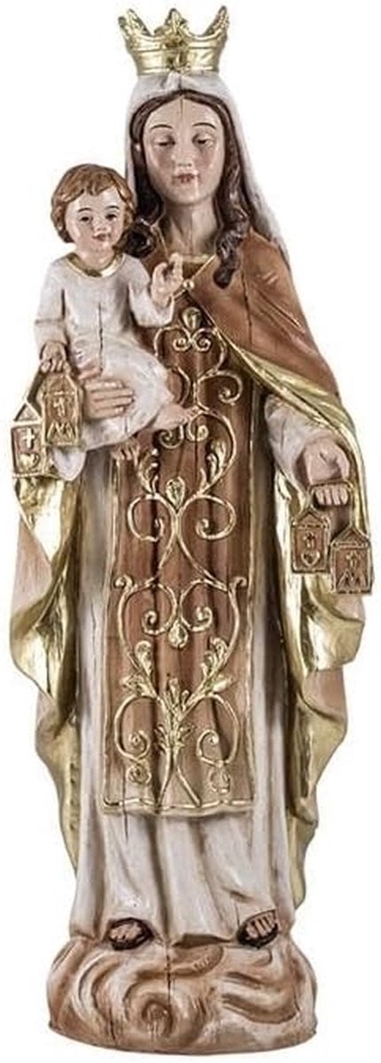 Decoratief Beeld Beschermheilige Figuur Handbeschilderd Hars Meerkleurig Hoogte: 30 cm