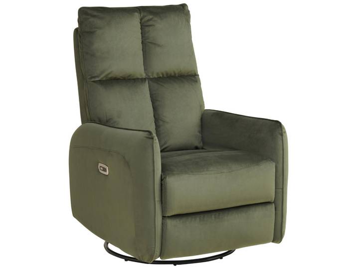 Carryhome Relaxsessel, Grün, Metall, 81x110x95 cm, Netzbetrieb, Wohnzimmer, Sessel, Polstersessel