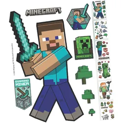 Wandtattoos MINECRAFT (BHT 21x28x1 cm) - BHT 21x28x1 cm