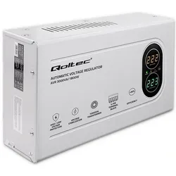 Qoltec, Spannungswandler, Automatyczny Stabilizator napięcia AVR 3000VA 1800W Compact Toroidalny transformator