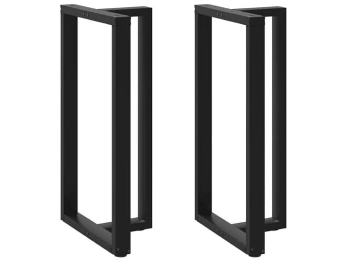 hliofuir Bartischbeine T-Form 2er Set Metall Schwarz 60x35x110 cm Höhenverstellbare Kufen aus pulverbeschichtetem Stahl für individuelle DIY Stehtische in Küche und Bistro.