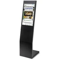 Digitaler L-Stand 24" Novum scharz - mit SAMSUNG 24/7 Digital Signage Display inklusive Mediaplayer