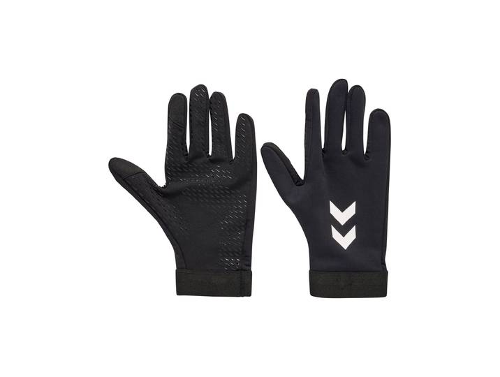 Trainingshandschuhe HUMMEL HMLPRO GLOVES , Gr. L, schwarz, Trikot, Kunstfaser, unifarben, Handschuhe Trainingshandschuhe, für Erwachsene, Anti-Rutsch-Aufdruck, touchscreen-kompatibel