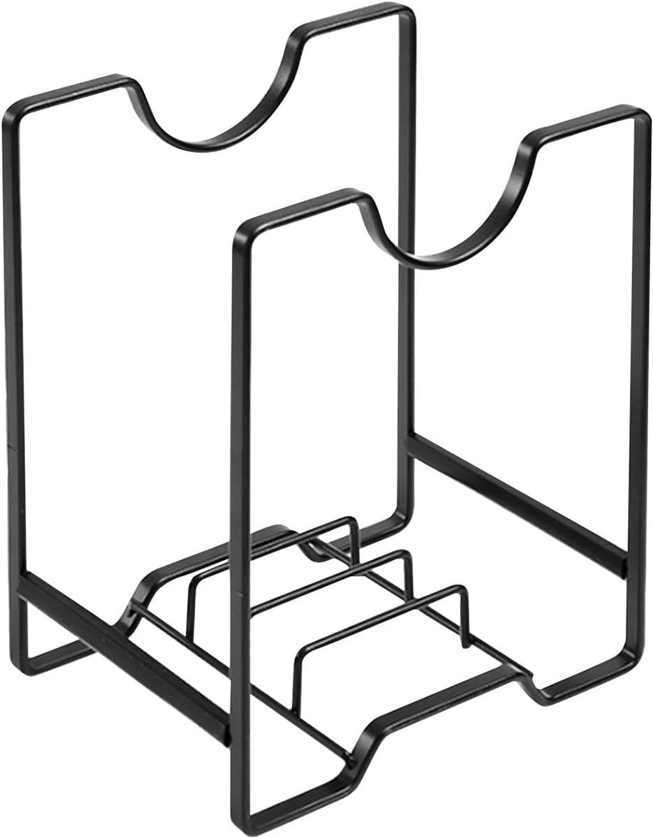 Compacte metalen afdruiprek voor de keuken met kopjeshouder, zwart en meerkleurig