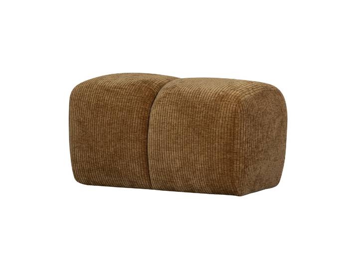 Pouf tissu côtelé jaune miel Mojo