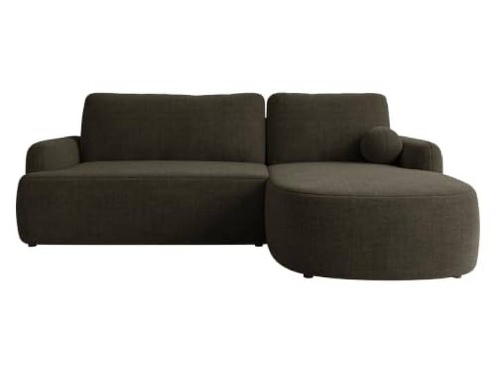 Mirjan24 Ecksofa Loridu für Wohnzimmer mit Schlaffunktion und Bettkasten, Eckcouch, L-Sofa, Polsterecke, abgerundete Kanten (Lumo 30, Seite: Rechts)