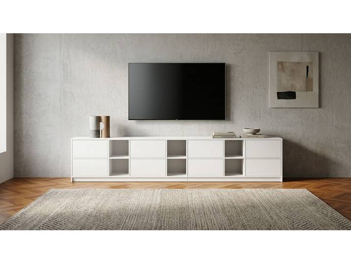 Breites Sideboard nach Maß MDF Beschichtet MDF Weiß matt