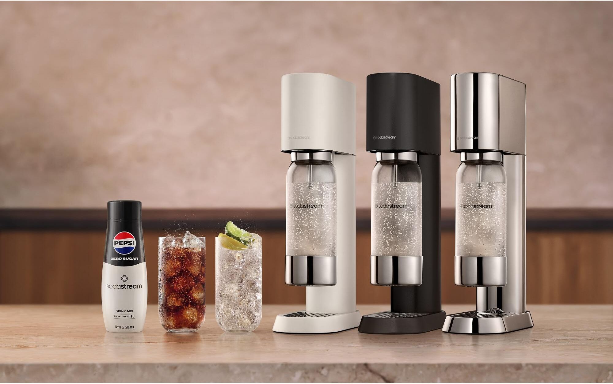 SODASTREAM Wassersprudler "Enso", beige (sand), B:16,1cm H:45cm T:27,2cm, Wassersprudler, Wassersprudler sand Einheitsgröße