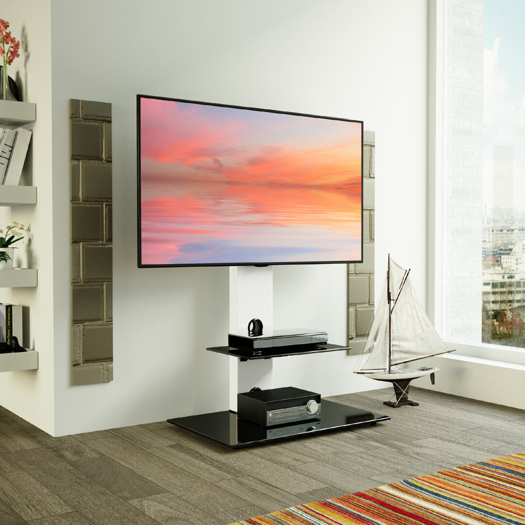 Zipcode Design Alianna TV Stand for TVs up to 65" White/Black 65"