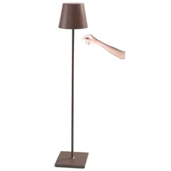 Zafferano -  Poldina Pro XXL Corten wiederaufladbare und dimmbare LED-Lampe 150 cm mit Akku bis zu 12 Stunden