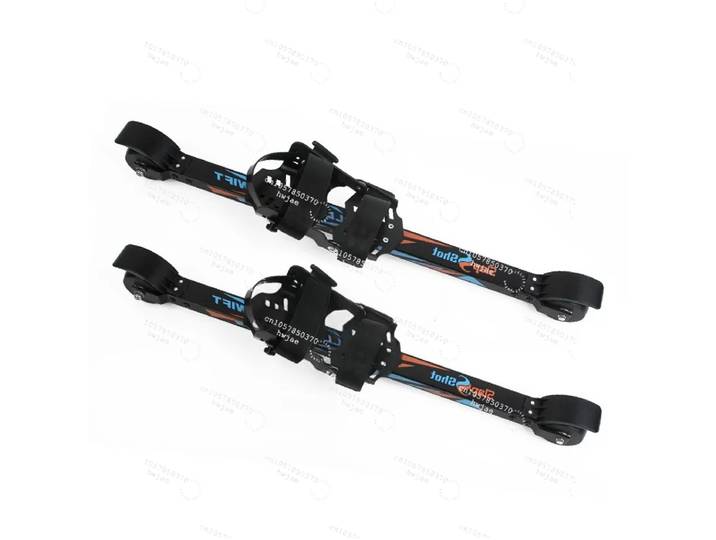 Nouvelle conception 700MM Freestyle adultes RollerSki en alliage d'aluminium Surface roue Fine Ski à roulettes