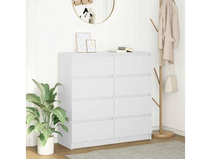 Buffet commode chambre vidaxl blanc 100x35x99 cm - bois d'ingénierie b259
