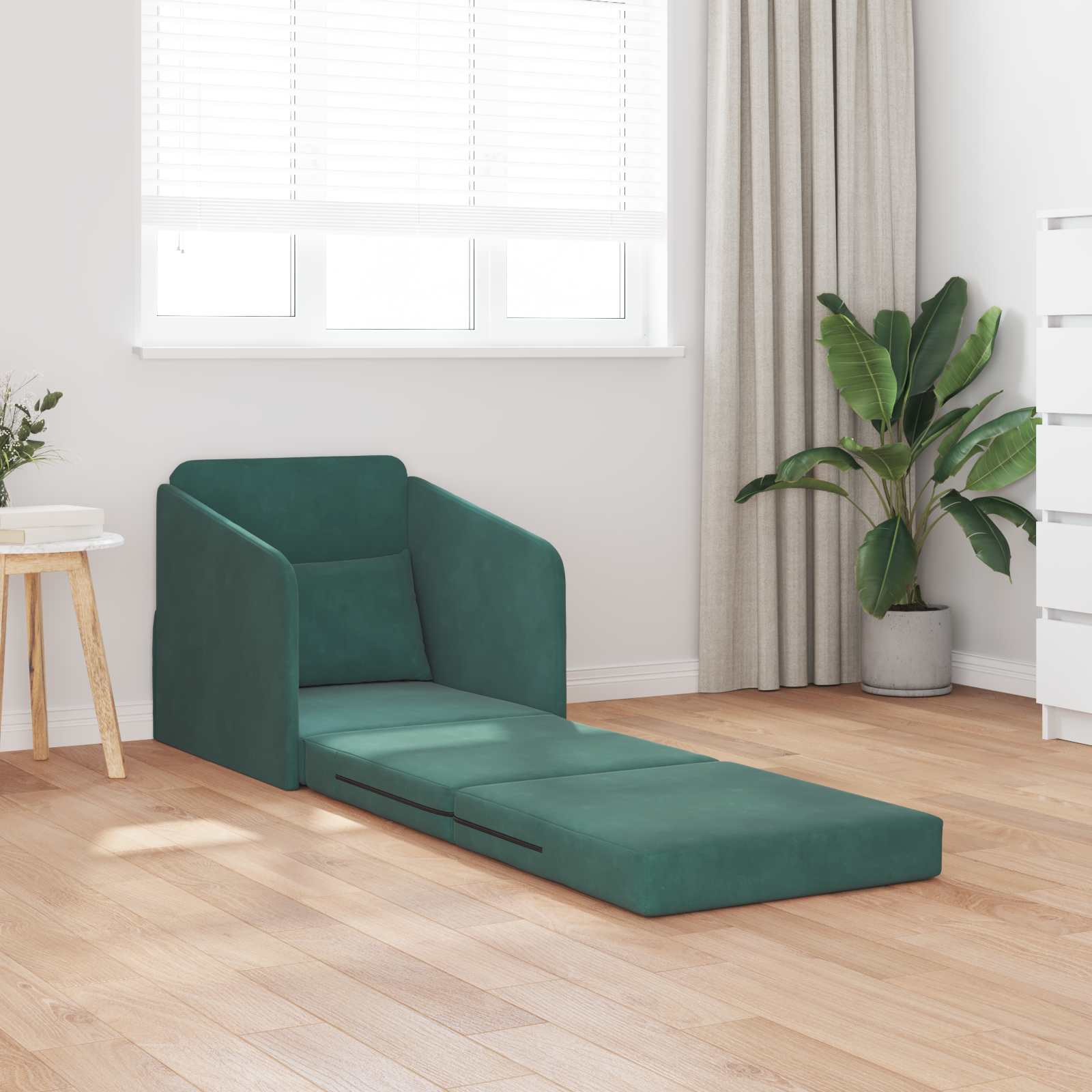 vidaXL Canapé-Lit Vert foncé 65 x 80 x 83 cm Velours