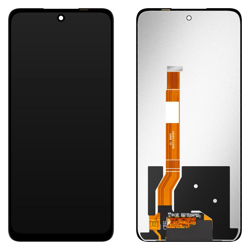 MP Display Unit für Realme 12 / 12x / Narzo 70x, w/o Frame, Aftermarket, Schwarz (Display, Realme 12) (58281953)