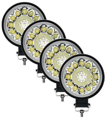 Uplifted Finds NLpeal 128W High Intensity LED Light Bar   IP68 Waterproof Combo Beam For Offroad, 4x4, & Marine 4 Pcs Round 66w
