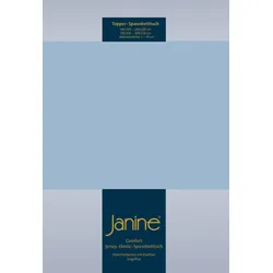 Janine Topper Spannbetttuch Elastic-Jersey 5001 perlblau 100x200 cm