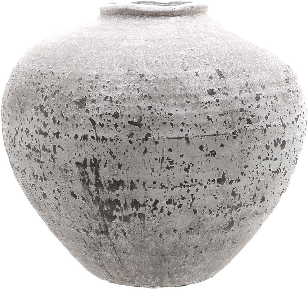 Hill Interiors Handmade Ceramic / Porcelain Decorative Urns & Jars Light Grey 31cm H x 35cm W x 35cm D