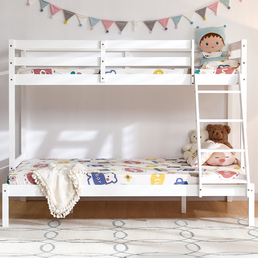 Latitude Run Muskoka Bunk Bed White UK Single - DE 90 x 190 cm;UK Double - DE 135 x 190 cm