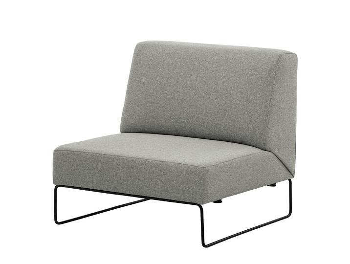 Sessel I Grau/Grau Webstoff Voer 83 x 83 x 81cm