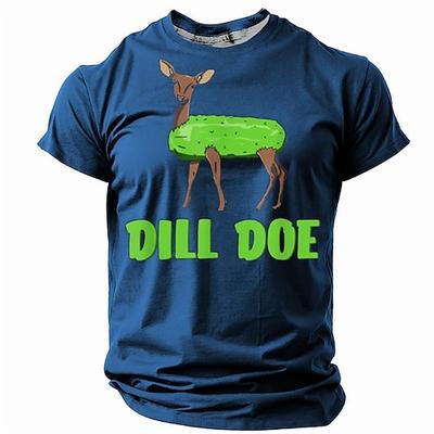Lustiges Dill Doe Wortspiel Grafik-T-Shirt für Männer - Lustiges Gurken-Hirsch-Design