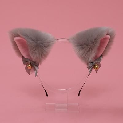 Modern Mode Marketplace Cute Halloween Cat Ears Headband For Women Plush Cat Ear Headband For Cosplay, Halloween & Christmas Parties brown