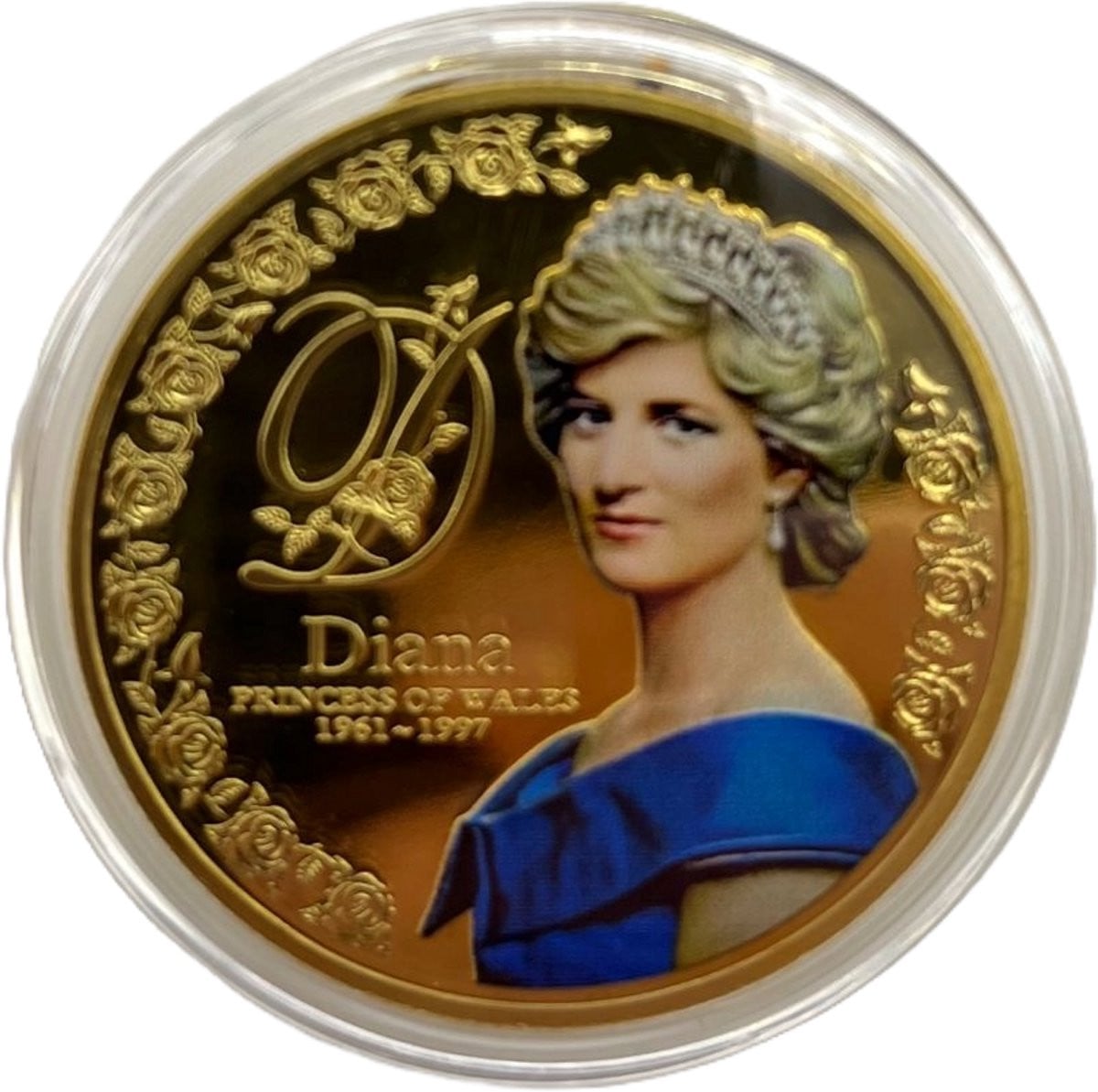 Princess Diana Herdenkingsmunt Goudkleurig Royal Family Collectible Coin