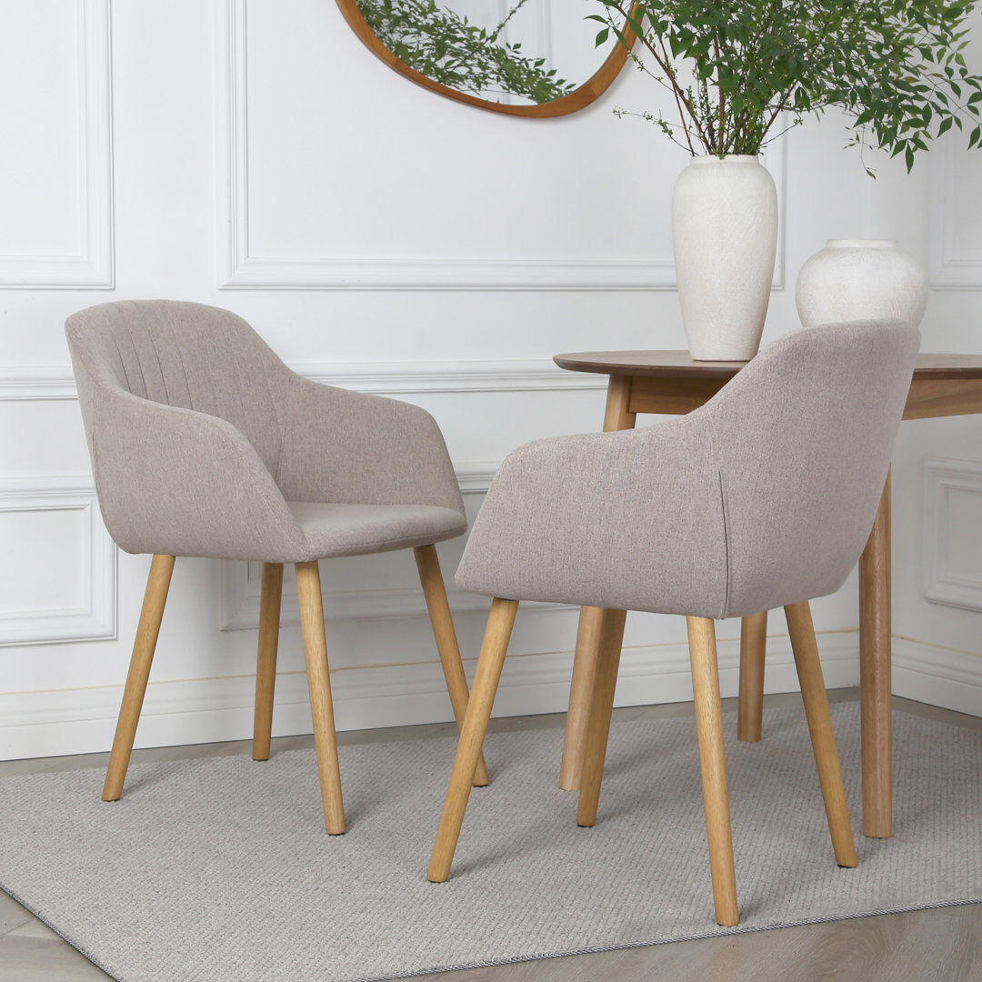 Latitude Run 48 cm H Armchair Beige 82cm H X 58.5cm W X 59cm D