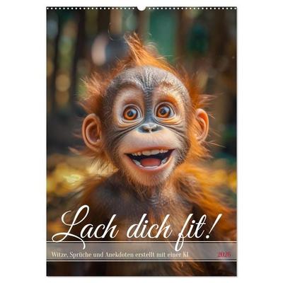 Lach Dich fit ! (Wandkalender 2026 DIN A2 hoch), CALVENDO Monatskalender