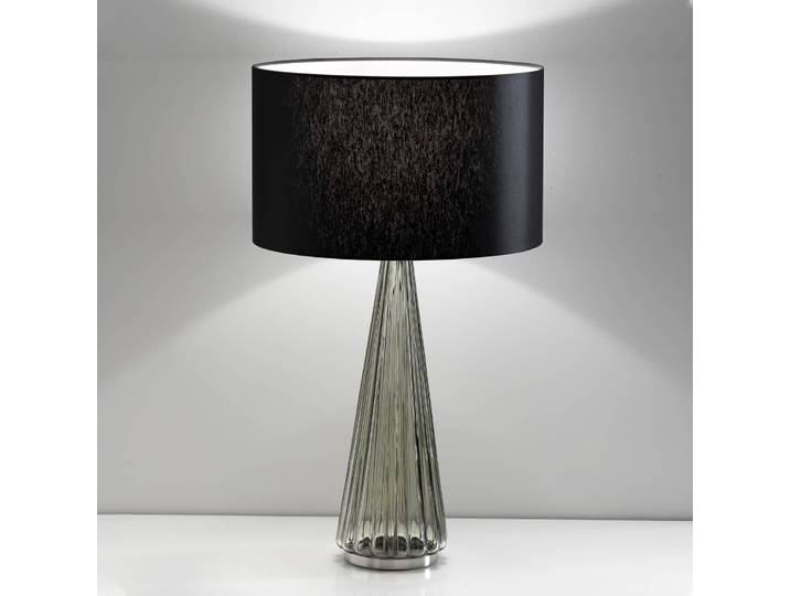 Selène Tischlampe Costa Rica, schwarz, für Wohn- / Esszimmer, Textil / Stoff / Seide, Design, Tischlampe