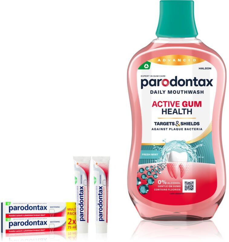 Parodontax Whitening & Acive Gum Health set for teeth
