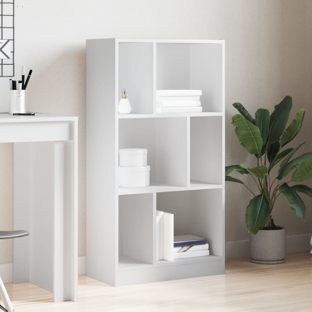 vidaXL Bibliothèque blanc 57x28,5x107,5 cm bois d'ingénierie